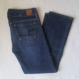 American Eagle Artist Crop Denim Jeans Sz 4